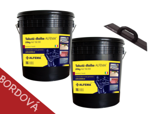 SET 2x Tekutá dlažba ALF BL100 20 kg (40kg) bordová + ZDARMA hladidlo (SET 40kg DOPRAVA ZDARMA! NOVÉ BALENIE