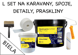 L SET NA KARAVANY 15kg  - Tekutá guma ALFEMA TG500 biela 10 kg